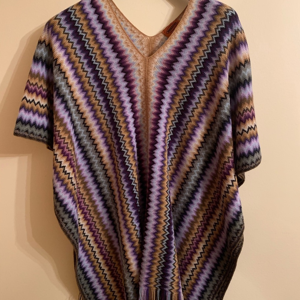 COPY - Women 
MISSONI
Fringe-Accented Wool Poncho